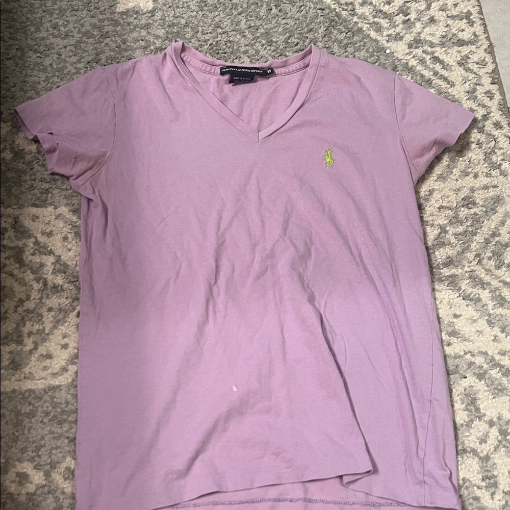 ralph lauren v neck shirt (little stain but not really noticeable)